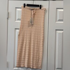 Spell peach knit skirt high side slits